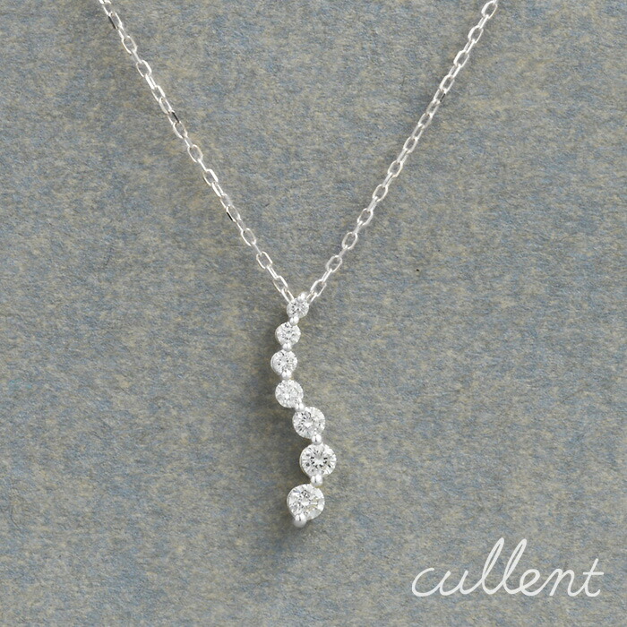 Pt900 ダイヤモンドネックレス anemos-L プラチナ platinum ペンダント ダイヤモンド ウェーブ シンプル レディース ジュエリー アクセサリー おしゃれ