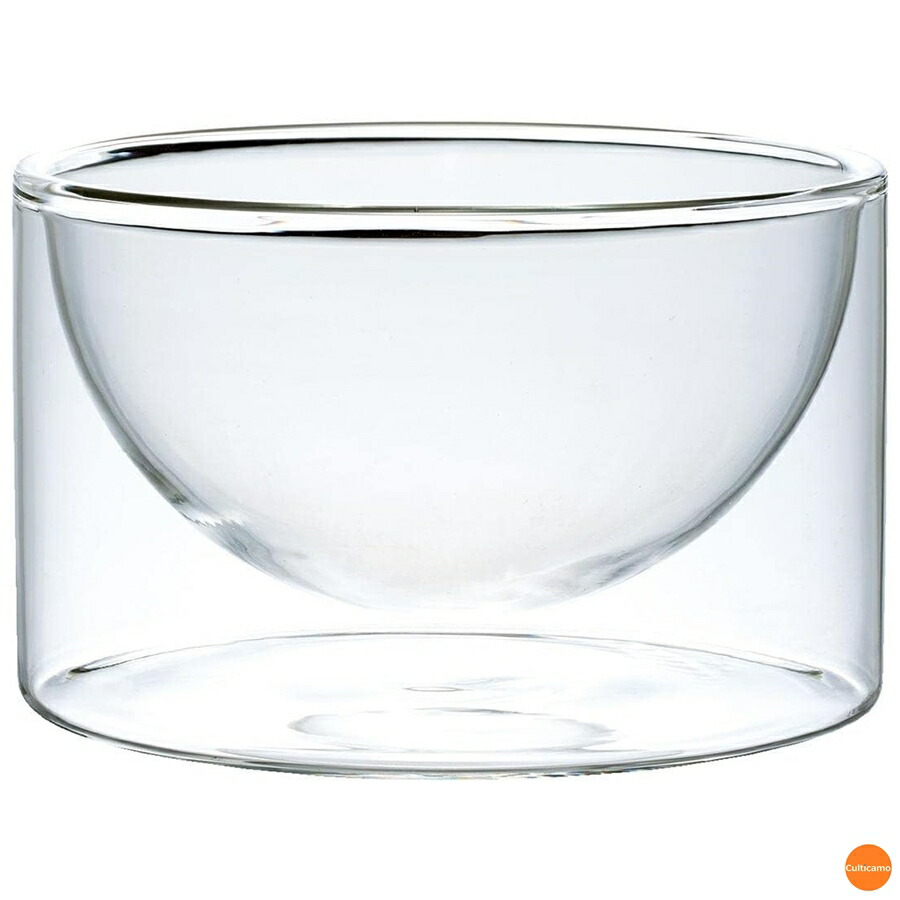 ダブルウォール　アミューズカップ　12cm　DW1223　6ヶ入　NKT-47 [関連：ミヤザキ食器 業務用 耐熱ガラス グラス 食器 ボウル 2重構造 保温 保冷 おしゃれ アミューズ デザート 前菜]