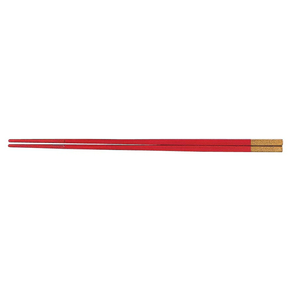 PBT　和洋中　先丸箸　ゴールド　朱　25cm　10膳入　85915540　TTY-35[関連：福井クラフト やすらぎ 業務用 カトラリー 箸 中華箸 食器洗浄機対応 消毒保管庫 電子レンジ対応]｜くるちかも　culticamo