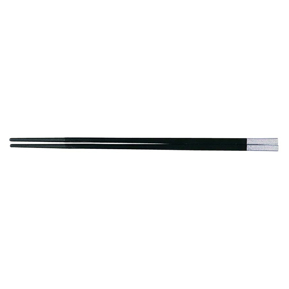 PBT　和洋中　先丸箸　シルバー　黒　25cm　10膳入　85915560　TTY-36 [関連：福井クラフト やすらぎ 業務用 カトラリー 箸 中華箸 食器洗浄機対応 消毒保管庫 電子レンジ対応]