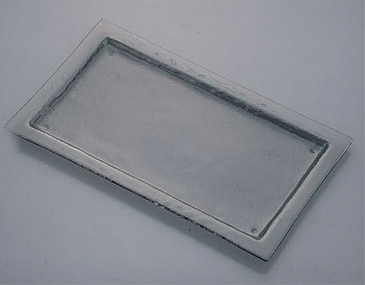 タイガーグラス　レクタンギュラープレート　061-192-11　グレー　RTI-67 [関連：Tiger-glass 業務用 GlassStudio グラス スタジオ ホテル ガラス 食器 大皿]