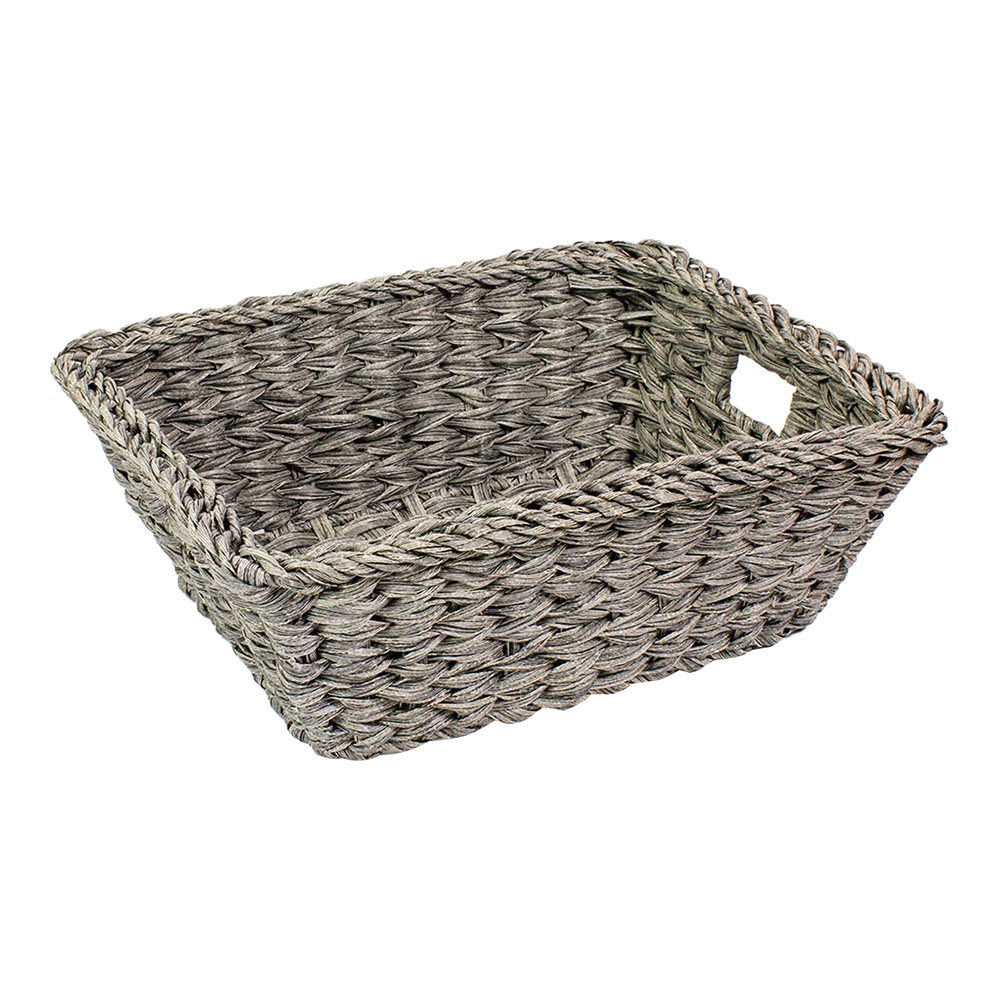 樹脂ウォーターヒヤシンス　マルチバスケット　小　アッシュグレー　91-441S　45cmｘ35cm　UBS-08 [関連：萬洋 業務用 浴室用品 温泉 風呂 大浴場 脱衣所 プラスチック 籠 介護 福祉 ホテル 旅館 銭湯] 4,296円