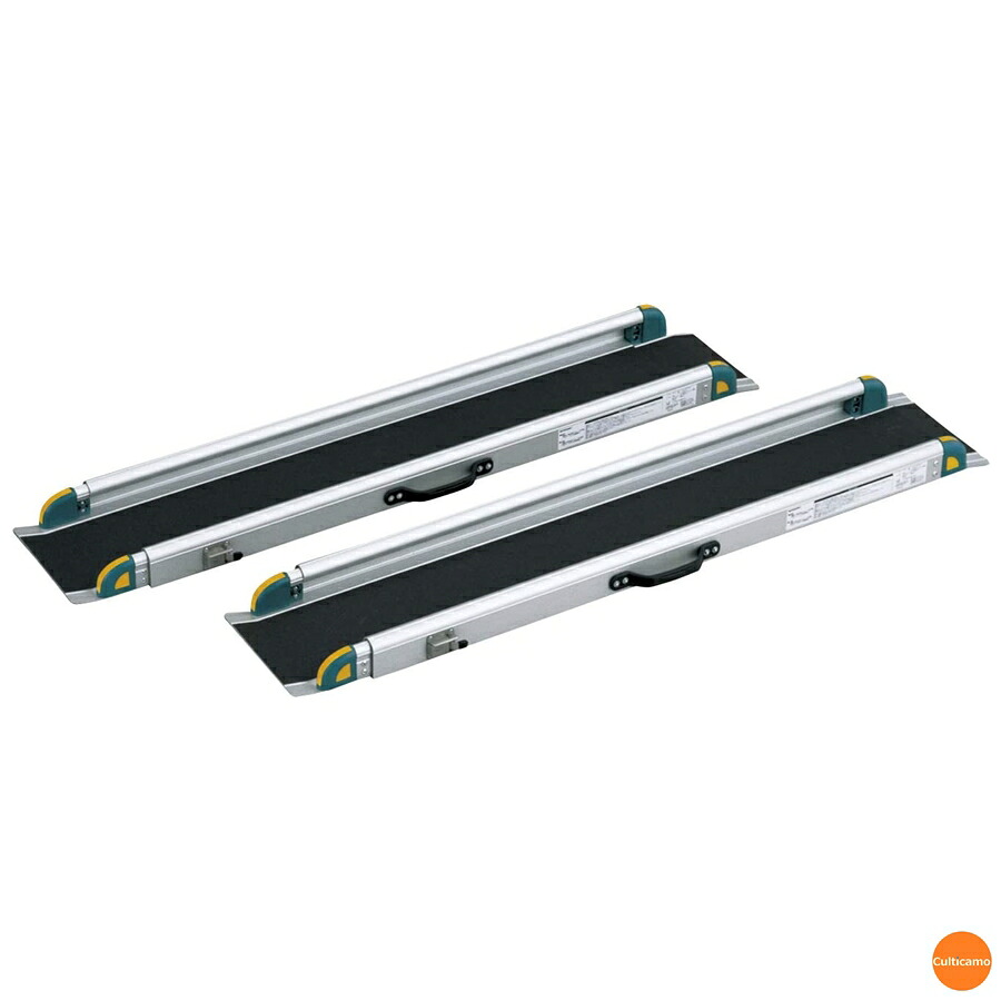 リッチェル　ワンタッチスロープ　2本組　49230　ZSL-06[関連：福祉施設用品 車椅子スロープ 歩行支援 段差スロープ 段差解消 屋外 簡単設置 持ち運び 介護用品 高齢者 シニア 軽量スロープ]｜くるちかも　culticamo