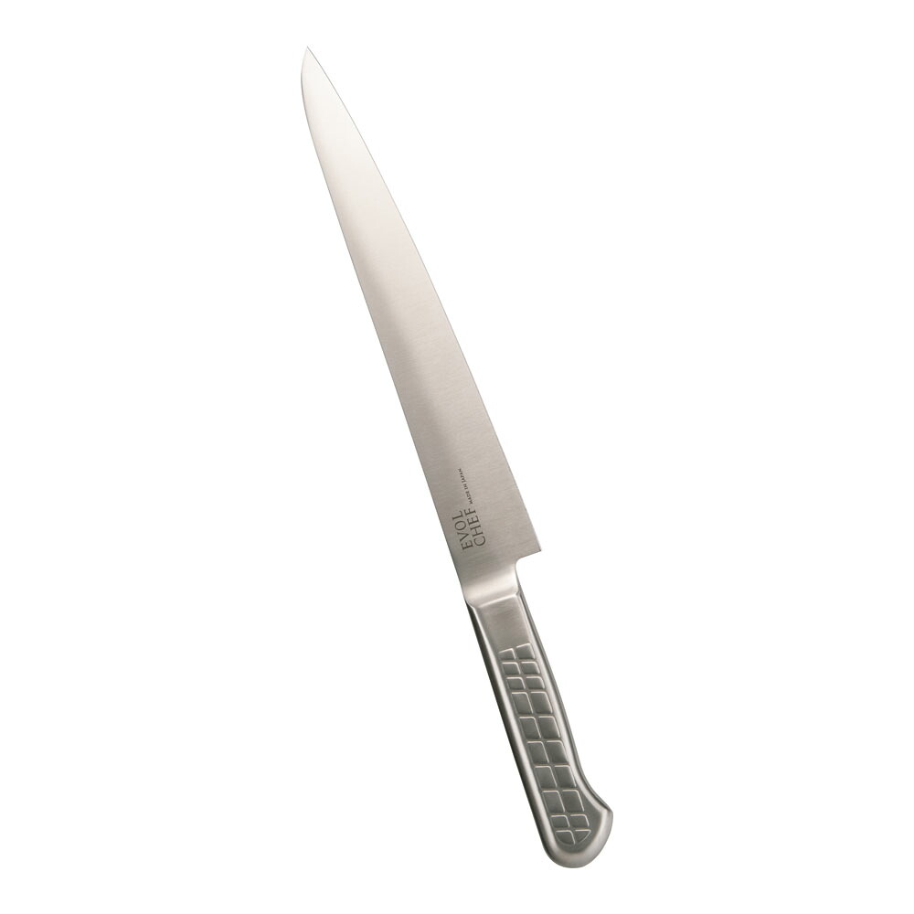 エボルシェフ　筋引　24cm　AEB-03[関連：EVOLCHEF 貝印 KAI 洋包丁 食器洗浄機対応 オールステンレス ナイフ おしゃれ デザイン スライサー]｜くるちかも　culticamo