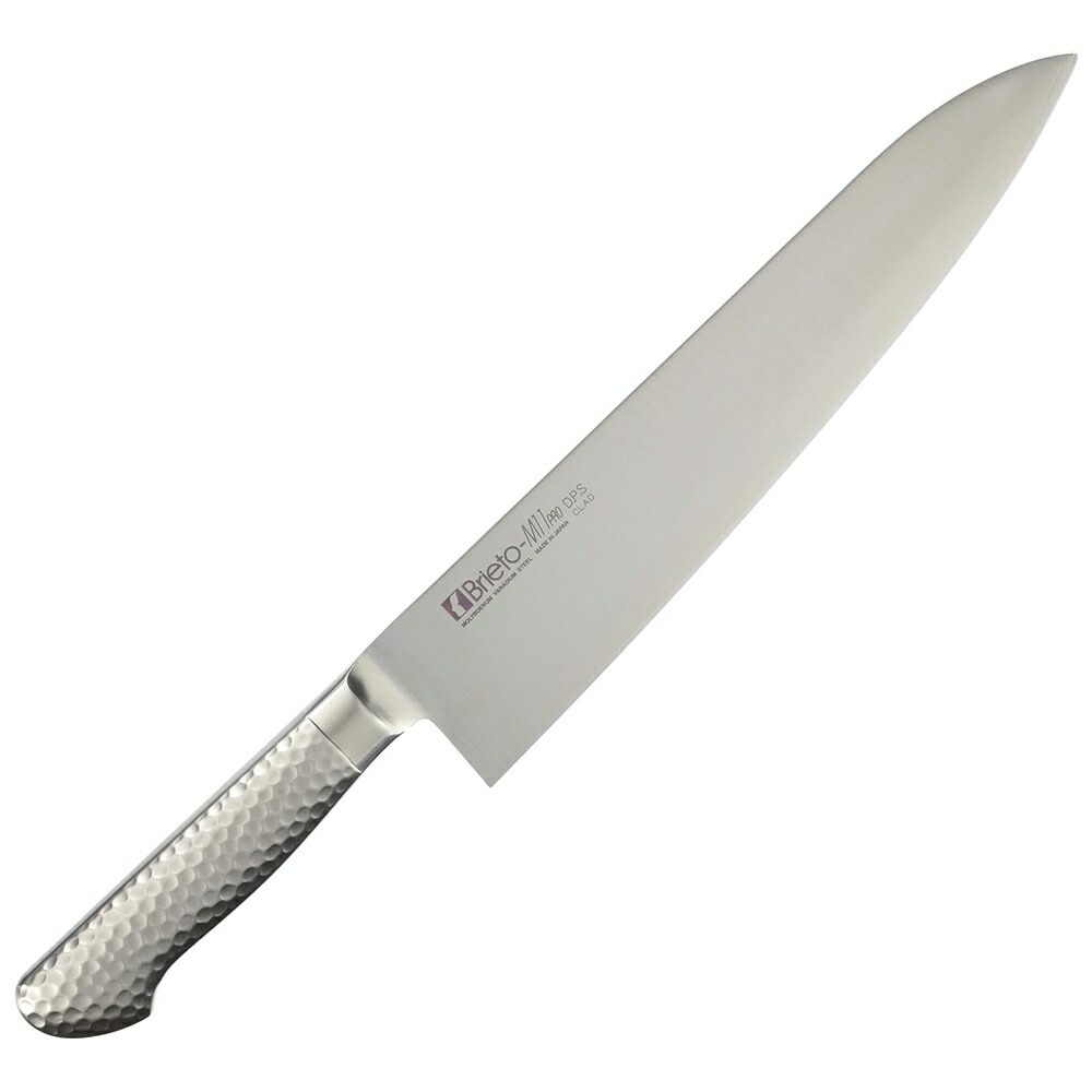 ブライトM11プロ 割込 牛刀 両刃 27cm M1103-DPS ABL-60<br>[関連：片岡製作所 業務用 日本製 洋包丁 オールステンレス 包丁 庖丁 ナイフ シェフナイフ]
