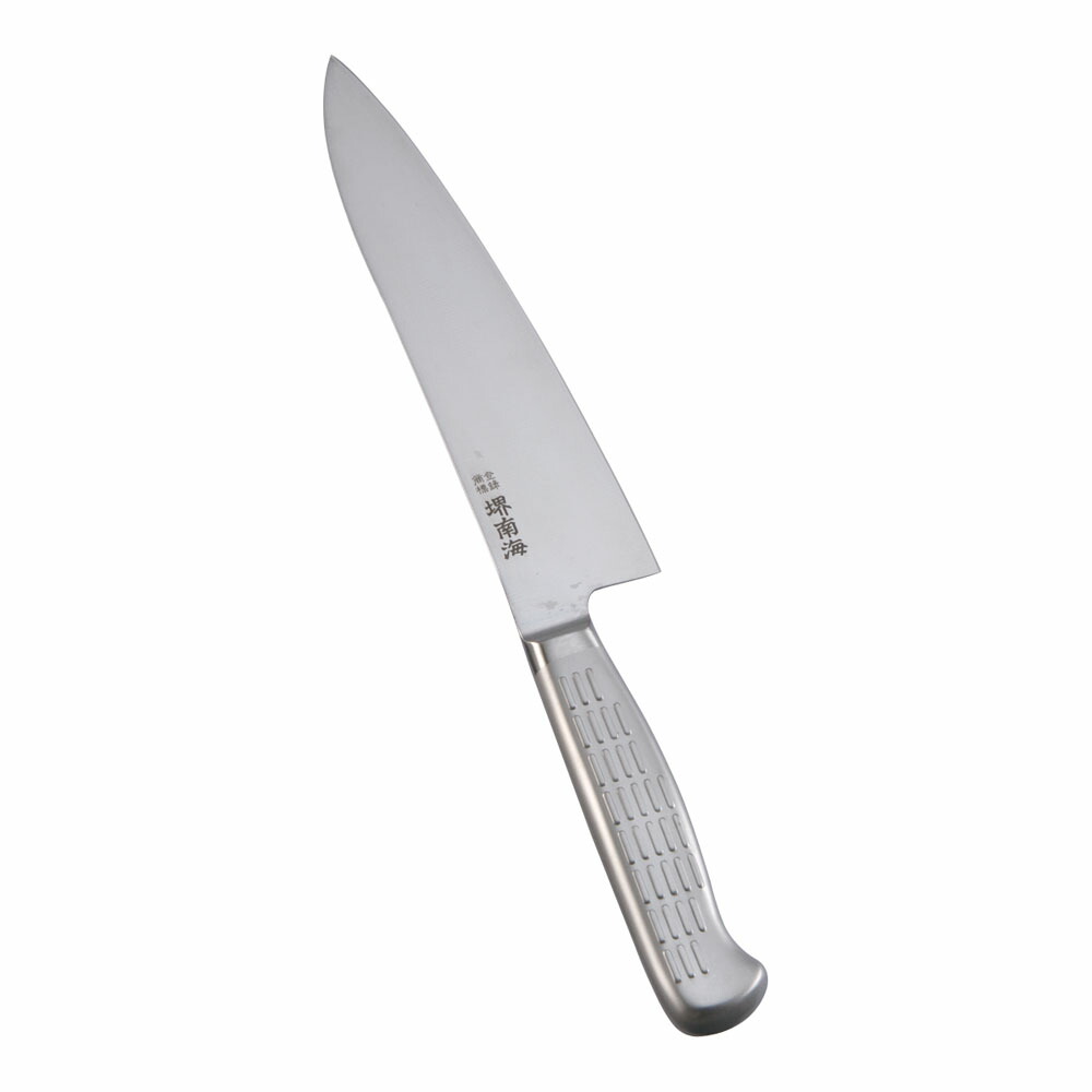 堺 南海 牛刀 剣先 両刃 18cm AS-7 ANV-02<br>[関連：ナンカイ 業務用 洋包丁 オールステンレス ナイフ おしゃれ デザイン シェフナイフ]