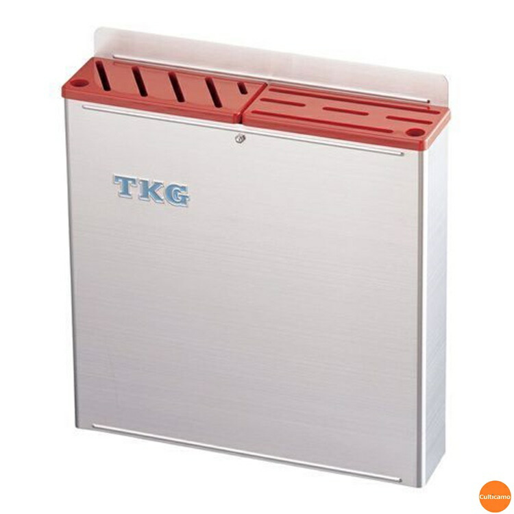 TKG　18-8　プラ板付　カラーナイフラック　大　ABタイプ　赤　AHU-67 [関連：遠藤商事 業務用 HACCP対応 色分け カラフル ナイフ差し 包丁差し ナイフスタンド スーパー 精肉 鮮魚]