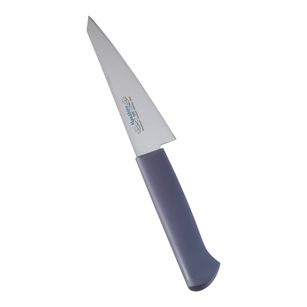 正広作　プラ柄　MV鋼　骨スキ　角　片刃　15cm　13906　AMS-D1 [関連：マサヒロ MASAHIRO 日本製 食器洗浄機対応 洋包丁 骨スキ包丁 庖丁 精肉 ナイフ]