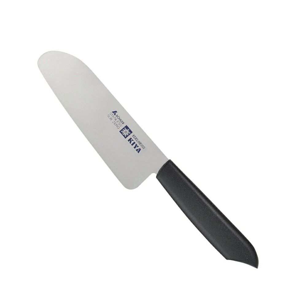 木屋　ニューエーデルワイス　No.120　ジュニア　キッチンナイフ　両刃　12cm　AEC-11 [関連：KIYA ブランド 日本製 子供向け包丁 キッズ 包丁 庖丁 ナイフ]
