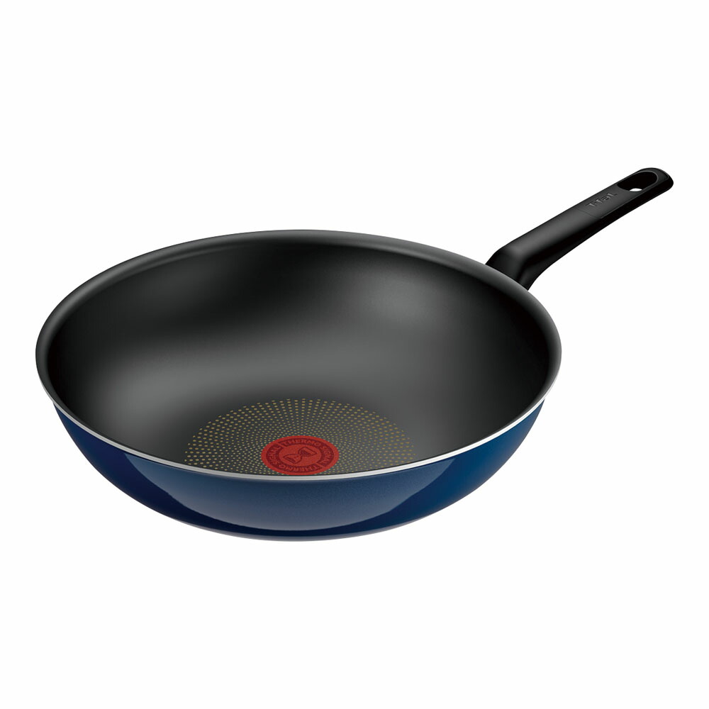 ティファール　ロイヤルブルー　インテンス　ウォックパン　28cm　D53319　ATF-67 [関連：T-fal フランス ブランド 料理器具 ティ・ファール 深型 フライパン]