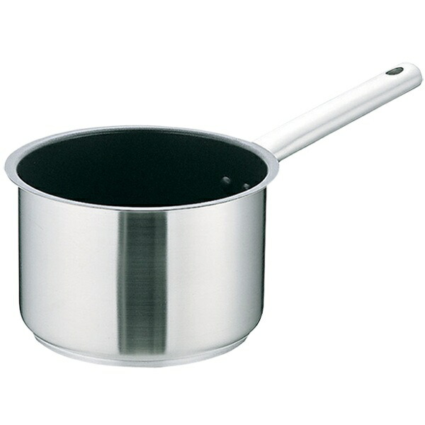 Murano ムラノ インダクション IH テフロンセレクト18-8 片手深型鍋 (蓋無) 24ｃｍ AKT-D2<br>[関連：業務用 テフロン加工 片手鍋 電磁調理器対応 IH100V・200V対応]