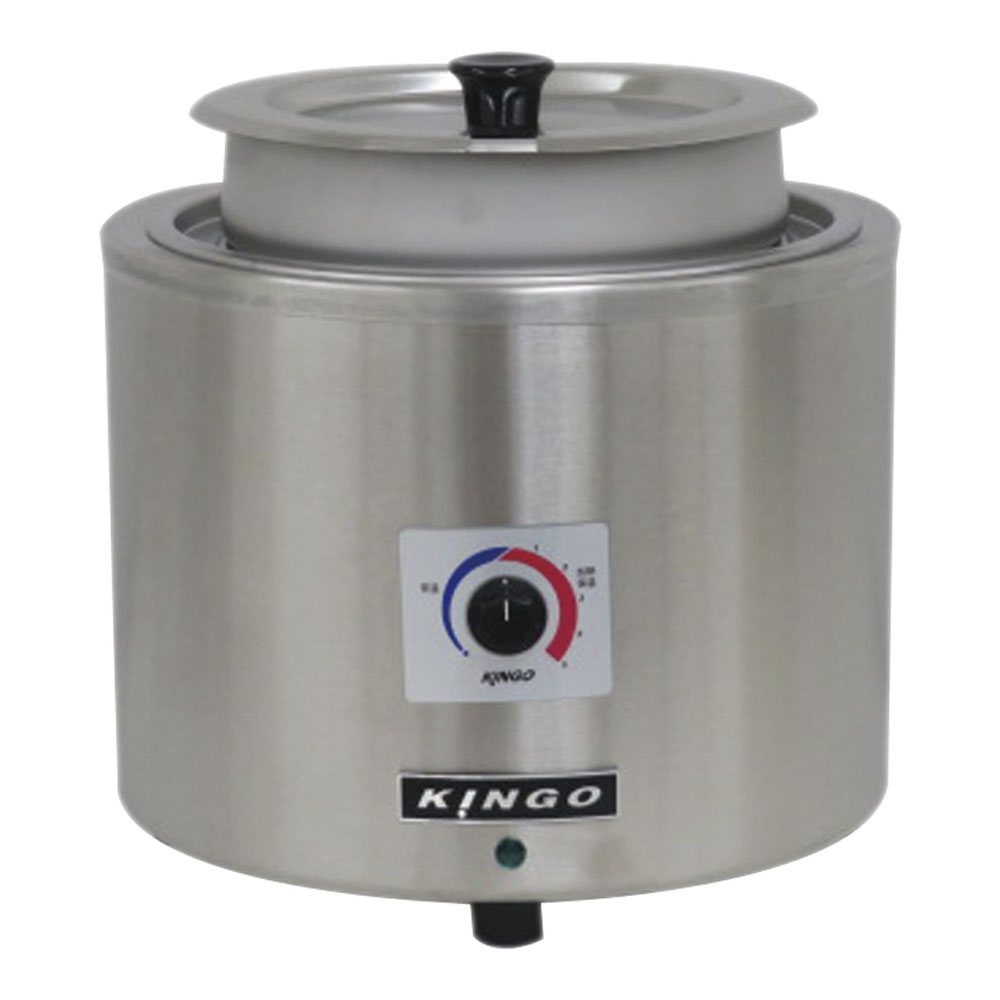 KINGO 湯煎式 明かり吸いものジャー D9001 7L DSC-27\u003cBR\u003e[かかわり合い：キンゴー 御勤め用 客あしらい装具 フードウォーマー 吸いもの湯沸かし スープウォーマー 旅人宿 食べ物屋 ビュッフェ バイキング]