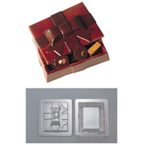 デコレリーフ　チョコレートモルド　ボックス型　EU-648　WTY-78 ［関連：DecoRelief フランス 業務用 ブランド 製菓 お菓子作り用品 立体 チョコレート型］