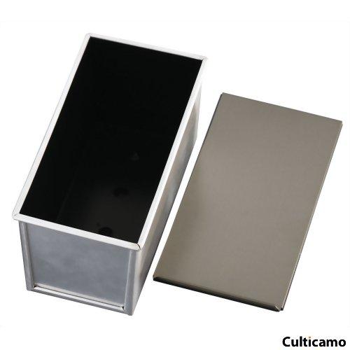 アルミ　ナノ・コーティング　食パン型　蓋付　2斤　T102175　WSY-17[関連：業務用 製菓用品 製パン用品 焼型 フッ素樹脂加工 食型 食パン ベーカリー]｜くるちかも　culticamo