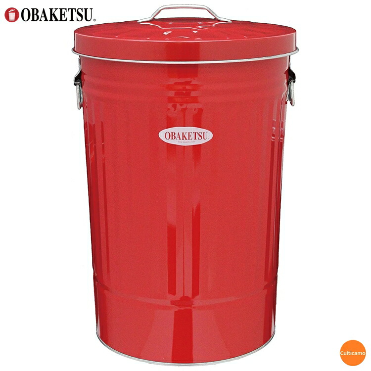 オバケツ　OBAKETSU　42L　CR45　赤　KBK-76 [関連：渡辺金属工業 日本製 什器 ディスプレイ 清掃用品 トタン材 ゴミ箱 おしゃれ ダストボックス ストッカー ごみ箱]