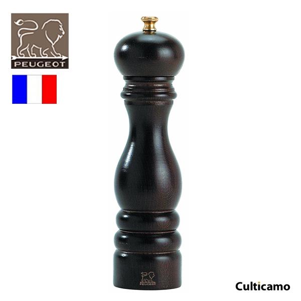 プジョー ソルトミル 光の都市 黒茶 18糎  0870418SME/1 PPJ-04\u003cBR\u003e[かかわり合い：PEUGEOT フランス共和国 ブランド名 御役目用 特上属具 塩 しお 木製］ ミル-キッチン用品・食器・調理器具