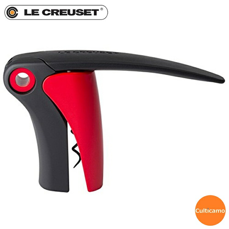 ル・クルーゼ　コルクオープナー　ガイア　LM150　チェリーレッド　49002-00-06　PLK-22 [関連：LE CREUSET ルクルーゼ フランス ブランド ワイン用品 ワインオープナー コルク抜き］