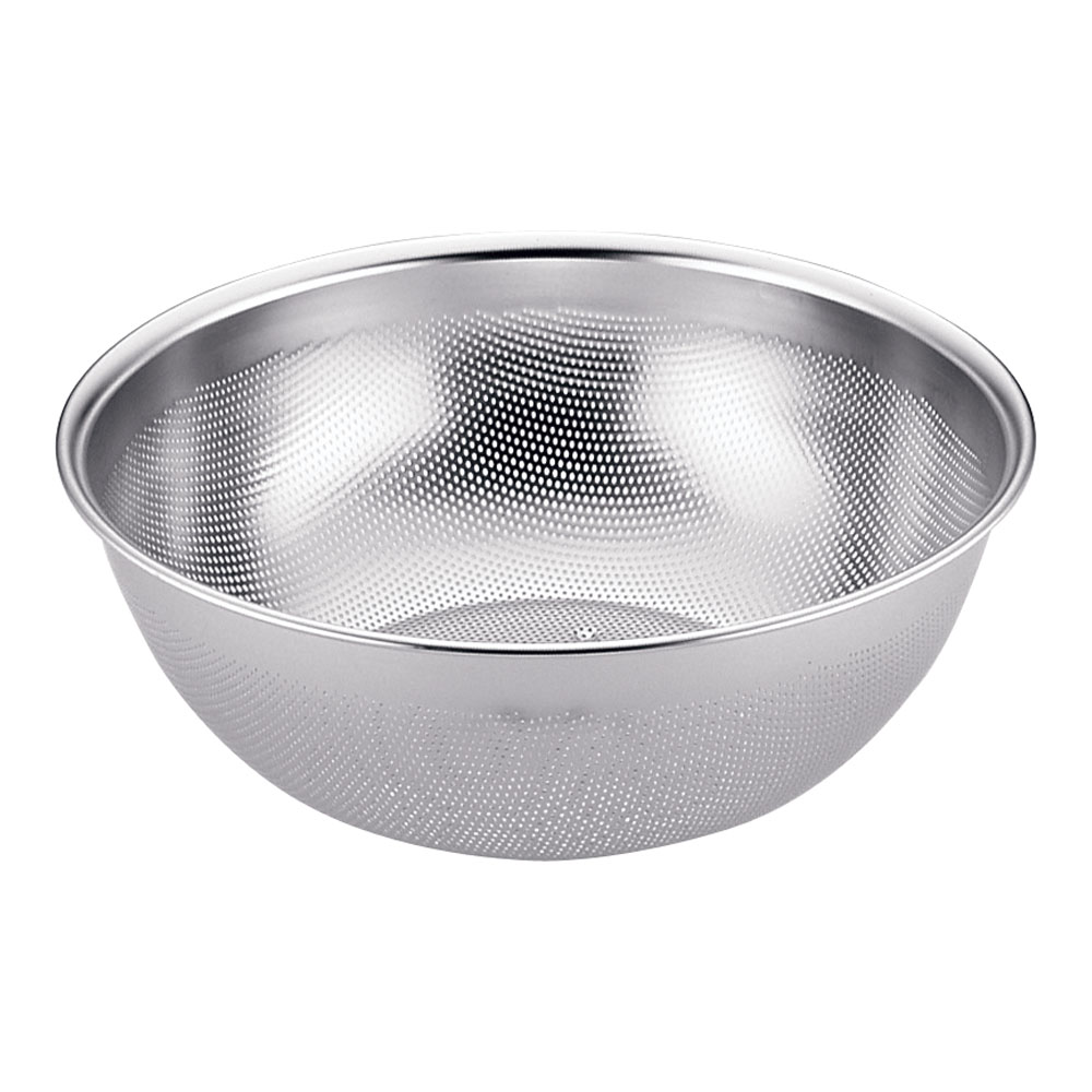 エコクリーン　UK　18-8　HACCP　深型　パンチボール　27cm　AEK-24 ［関連：三宝産業 YUKIWA 業務用 新潟 燕 料理道具 ゼロクリア パンチング ボウル ざる ザル］