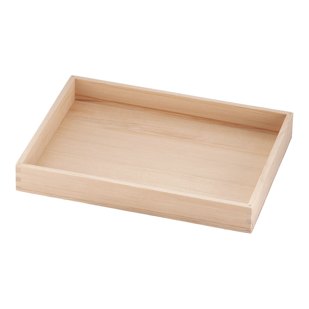 白木　餃子バット　中　40cmｘ30cm　身　AGY-33 [関連：ヤマコー 業務用 厨房用品 下ごしらえ 日本製 システムバット 天然木 木製バット 仕込み 和菓子 饅頭 ベーカリー コンテナ ディスプレイ バット]