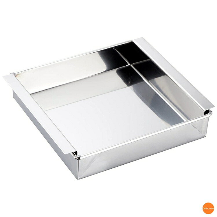 18-8　玉子豆腐器　関東型　39cm　ATM-07 [関連：遠藤商事 業務用 日本製 料理道具 ステンレス 豆腐造り型 手造り トウフ 寒天 ゼリー カステラ とうふ]