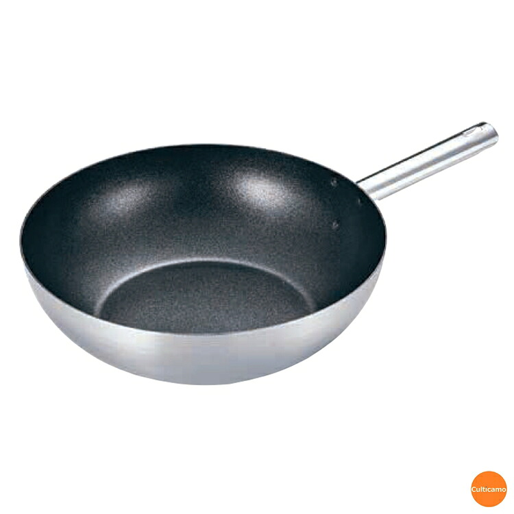 トリノ　中華鍋　内面フッ素樹脂加工　31cm　ATY-D3[関連：業務用 北京鍋 電磁調理器 IH100V・200V対応 片手 中華鍋 炒め鍋]｜くるちかも　culticamo