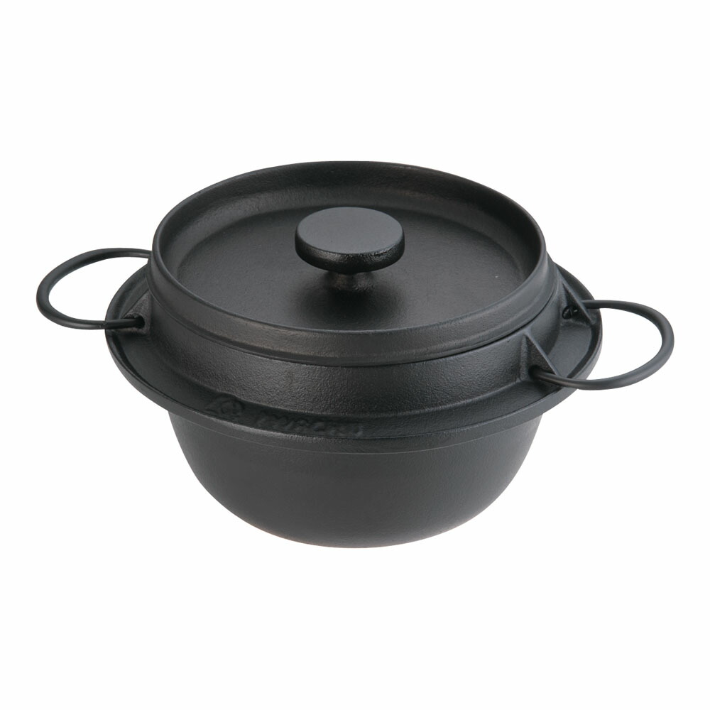 南部鉄器　岩鋳　鋳鉄ごはん鍋　21-084　2合炊き　GGH-01 ［関連：炊飯器 ダッチオーブン 南部鉄 人気 おこげ ふっくら かまど ご飯 日本製］