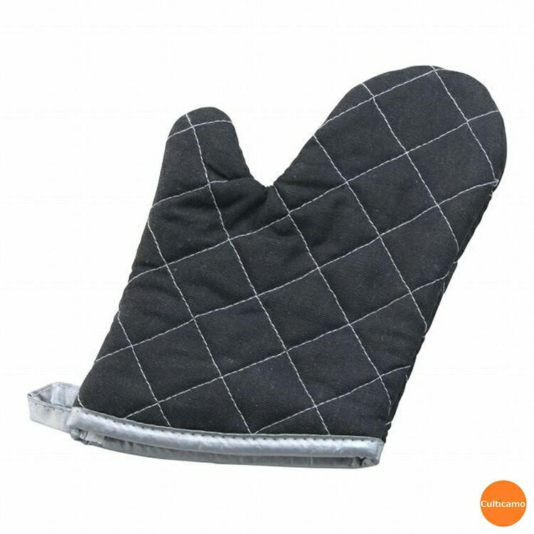 楽天市場】TKG オーブンミット ブラック 片手 裏地付 中 34cm