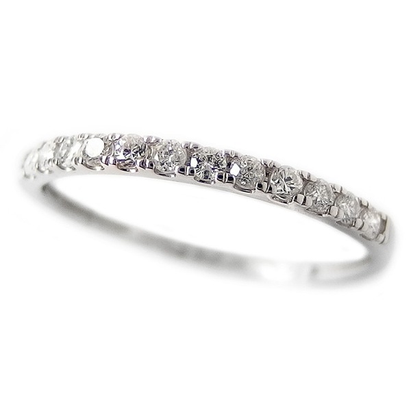 ダイヤモンド リング ハーフエタニティ 0.15ct 9号 プラチナ Pt950 0.15カラット シンプル 細身 エタニティリング 指輪|カルチャーブース店