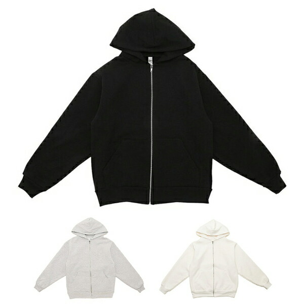 パーカー・フーディ LosAngeles Apparel HF-10 ASHGRAY LOSANGELES APPAREL HF10 14oz Heavy Sweat Hood Zip Up Ash