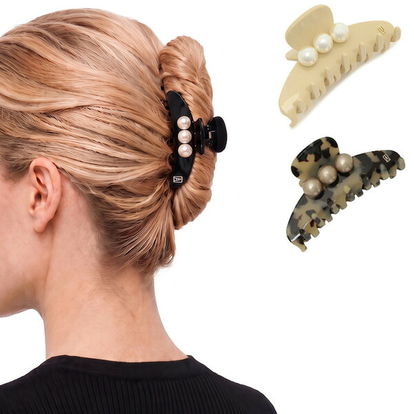 ALEXANDRE DE PARIS アレクサンドルドゥパリ ヘアクリップ ヘアアクセサリー タイムレス ヘアークリップ レディース 髪留め パール ACCM1692004|AXES(アクセス)店