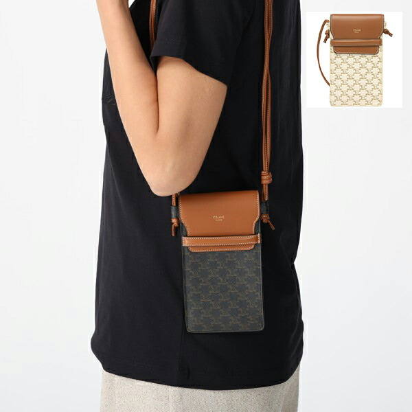 楽天市場】CELINE セリーヌ フォンポーチ Phone pouch with Flap