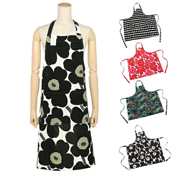 マリメッコ エプロン ウニッコ 花柄 レディース MARIMEKKO 064161 067316 063371 067798 070692  070915 モデル着用＆注目アイテム