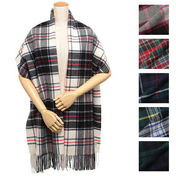 楽天市場】ジョンストンズ ストール マフラー ホワイト マルチカラー