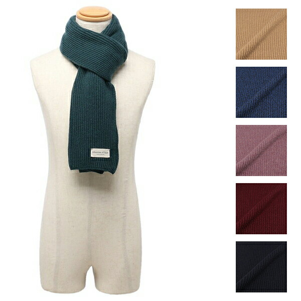 楽天市場】ジョンストンズ マフラー ニットリブマフラー ブルー メンズ