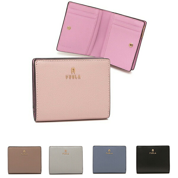 楽天市場】フルラ 二つ折り財布 カメリア イエロー ピンク レディース