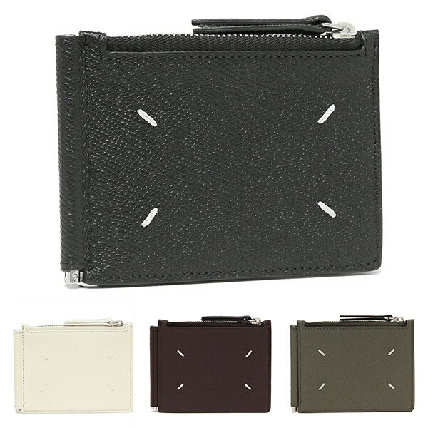 楽天市場】メゾンマルジェラ 二つ折り財布 ミニ財布 ブラック メンズ