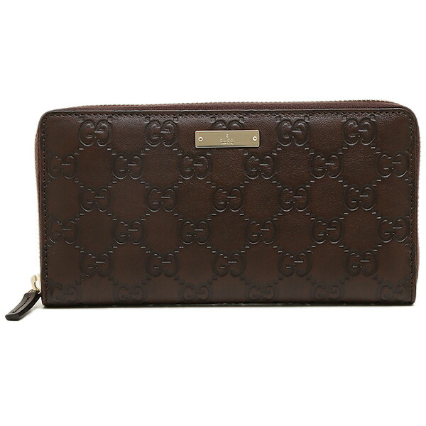 好評 返品ok グッチ 財布 レディース Gucci A0v1g 19 グッチシマ メタルバー ラウンドファスナー長財布 チョコレート 爆安プライス Tiendabudada Com