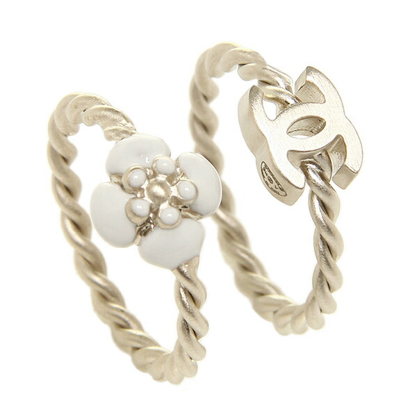 CCマーク&カメリア ダブルリング