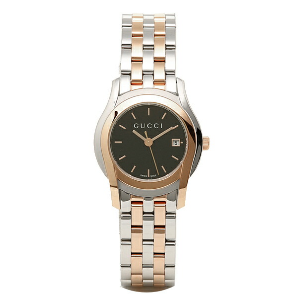Gucci GUCCI clock Lady\u0027s watch Gucci clock GUCCI G class watch YA055537 watch black / silver / pink gold