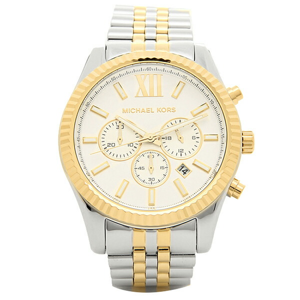 michael kors watch men's silver and gold