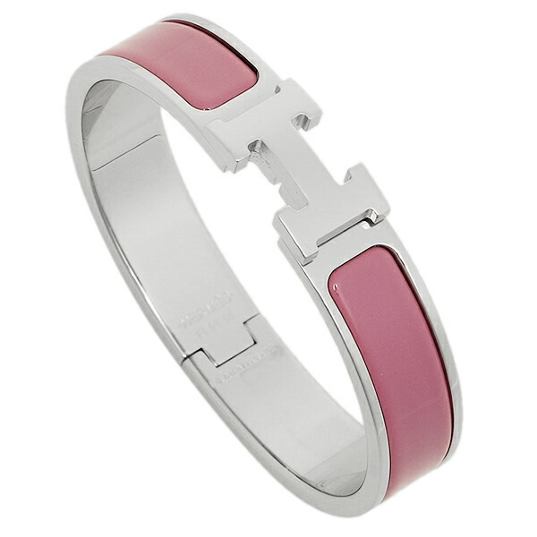 Brand A Hermes Bracelet Lady S 700001fp Clic Click H Hermes Bracelet Lady S 700001fp Clic Click H Bangle Silver Rose Velours