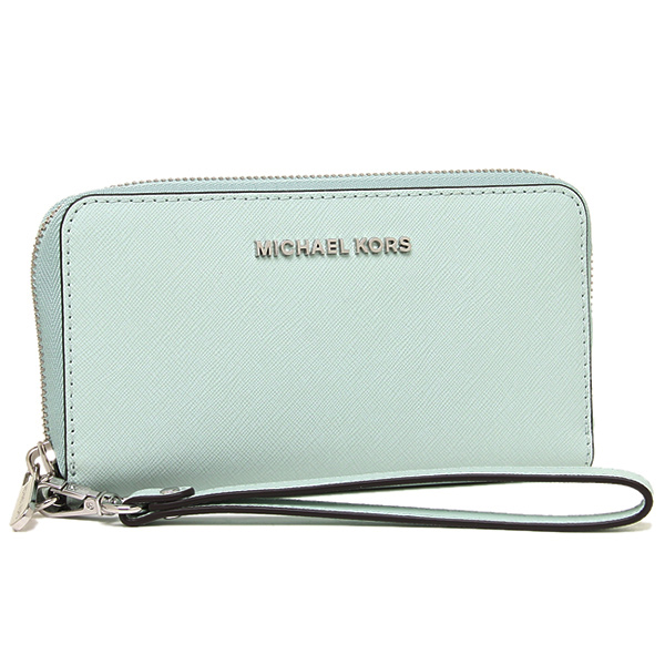 light blue michael kors wallet