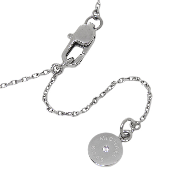 michael kors silver necklace