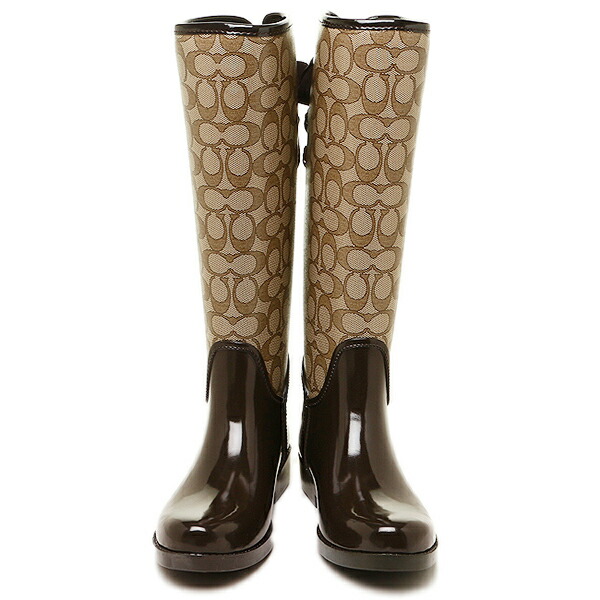 brown coach rain boots