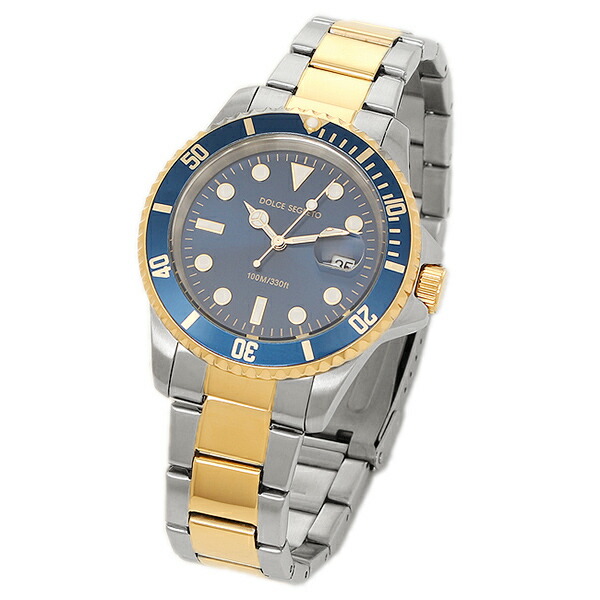 楽天市場 返品ok ドルチェセグレート 腕時計 Dolce Segreto Csb0bu コスモス メンズ腕時計 ウォッチ ブルー イエローゴールド シルバー ブランドショップ Axes