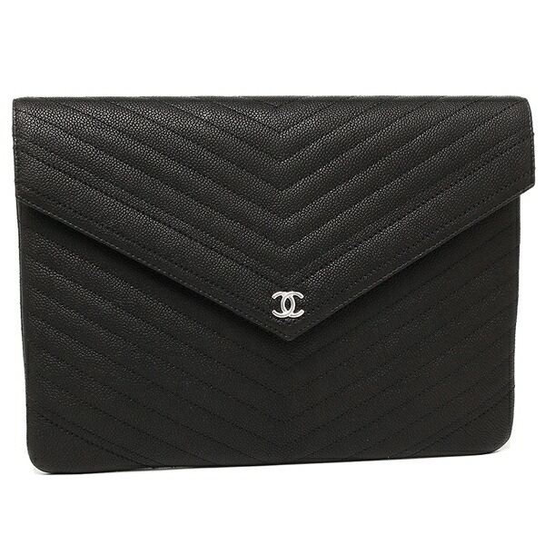 Chanel Clutch Bag Lady S A84355 Y33119 94305 Black Silver