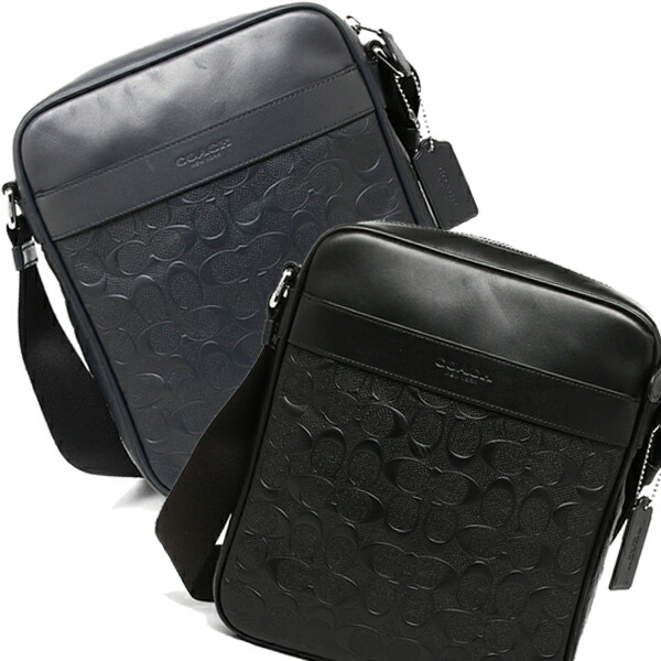 Coach Bag Outlet F11741 Charles Flight Signature Cross Grain Leather Men Shoulder