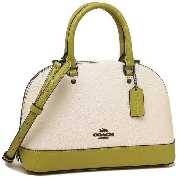 Brand A Coach Handbag Shoulder Bag Outlet Lady S Coach Handbag Shoulder Bag Outlet Lady S F24589 Qbn2o White Yellow