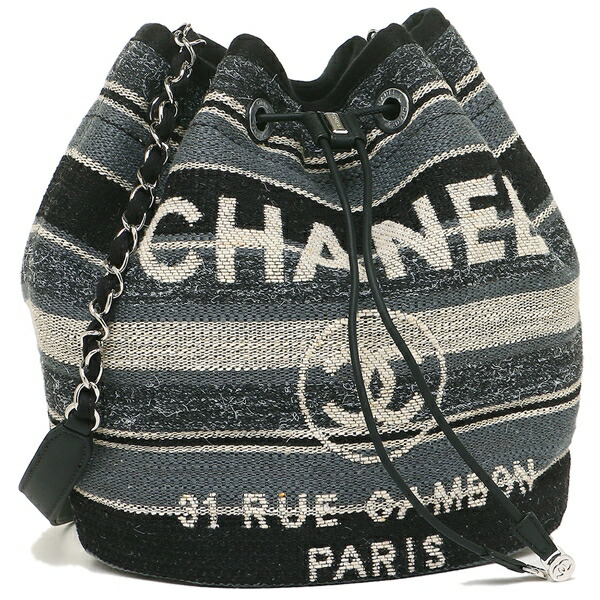 ドーヴィル キャンバス 巾着ショルダーバッグ