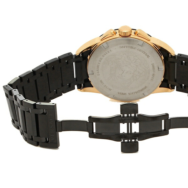 楽天市場 4時間限定ポイント10倍 返品ok ヴェルサーチ 腕時計 メンズ Versace Vem ブラック ピンクゴールド ブランドショップ Axes